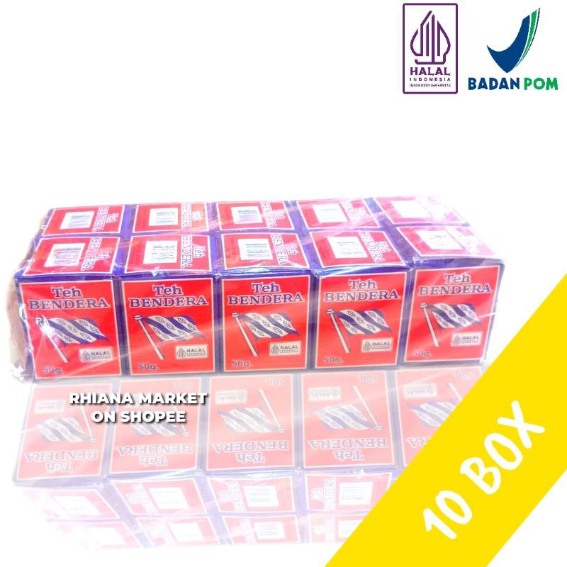 

Teh Bendera Bubuk 1 Pack Isi 10 Box 50g