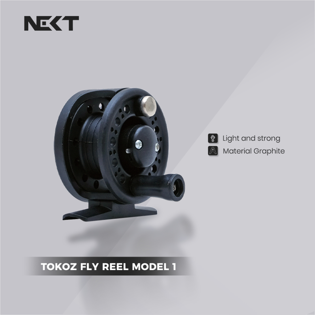 Reel Pancing Fly TOKOZ Graphite | Warna Hitam | Size 40 & 50 - Cocok Untuk Tegek
