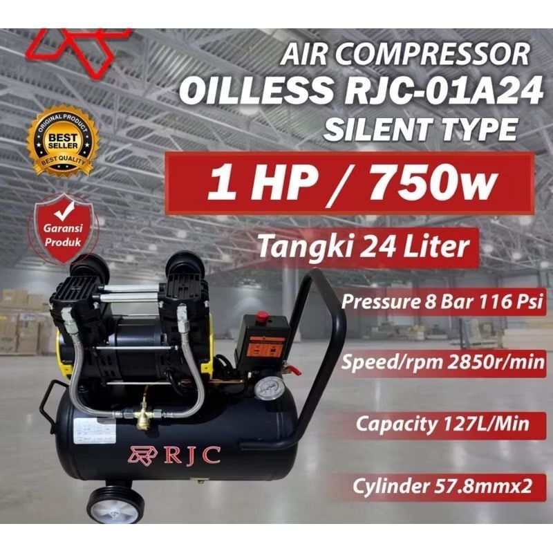KOMPRESOR RJC  1 HP SILENT 24 LITER SILENT