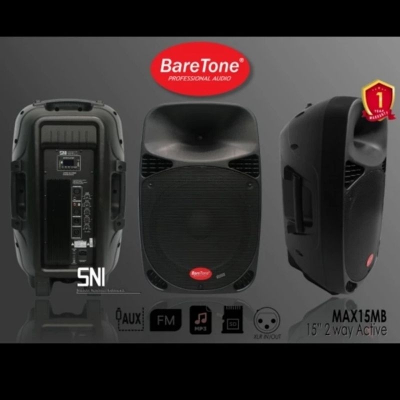 Speaker  Monitor Aktif  Baretone15MB 15 Inch  Bluetooth 2 pcs Original