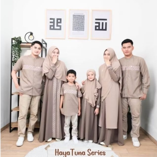 BAJU GAMIS SARIMBIT KELUARGA COUPLE FAMILY SET HAYA TUNA SERIES HUSNA HASNA DRESS HASAN KOKO LENGAN 