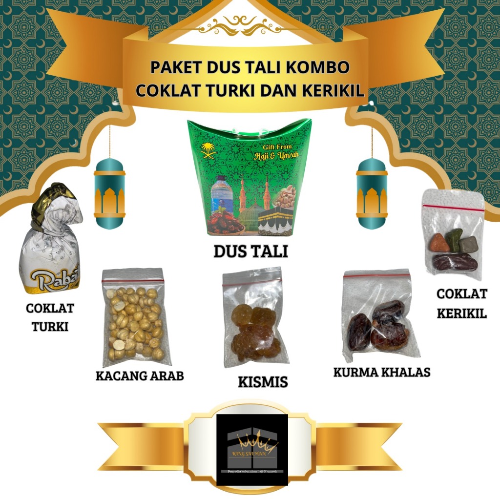 

Paket dus tali kombo coklat Turki dan Coklat Kerikil Oleh-Oleh Haji dan Umroh