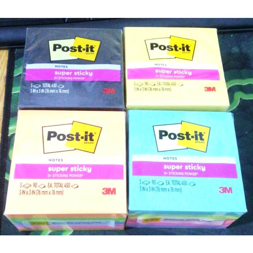 

3M POST IT SUPER STICKY 3 IN 3 IN (76MM X 76MM) 1 PAK ISI 5PAD