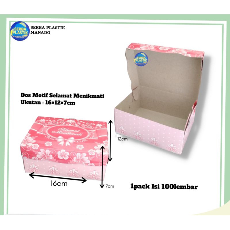 

Kotak Kue/Snack Box Uk 16x16x7@100 lbr