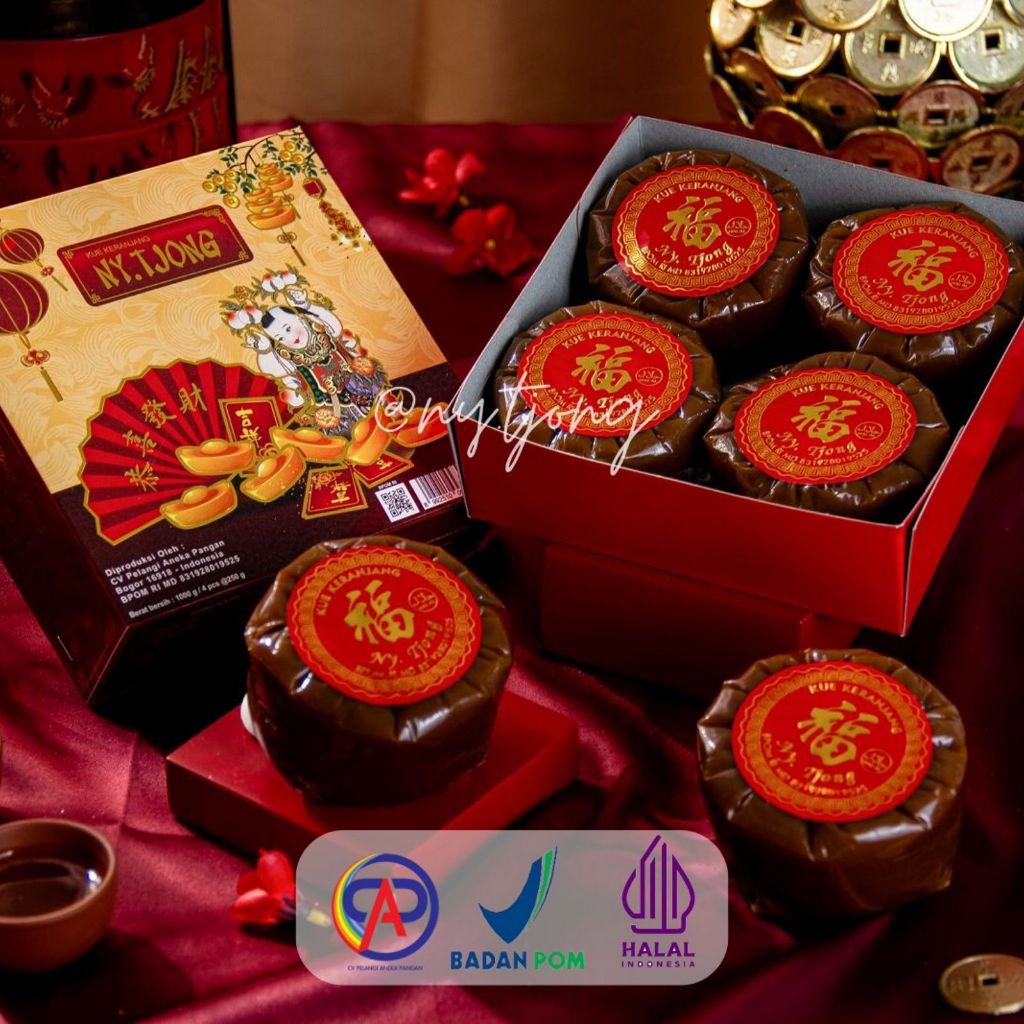 

Kue Keranjang Ny.Tjong / Nian Giao / Tiam Pan / Dodol China Cina BPOM HALAL - PREMIUM HAMPERS IMLEK