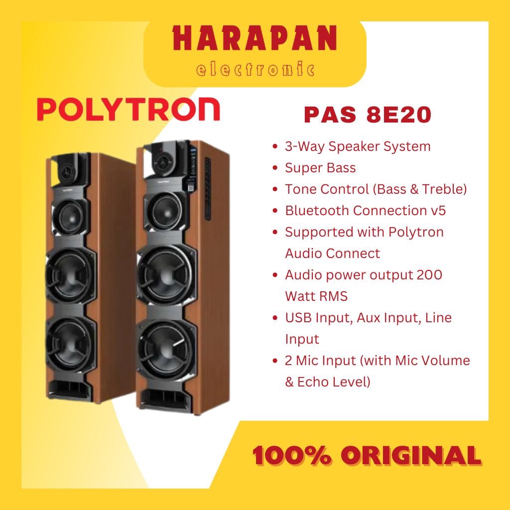 SPEAKER POLYTRON PAS 8E20 / PAS69 SPEAKER ACTIVE BLUETOOTH PAS8E20 PAS 69 USB POLITRON