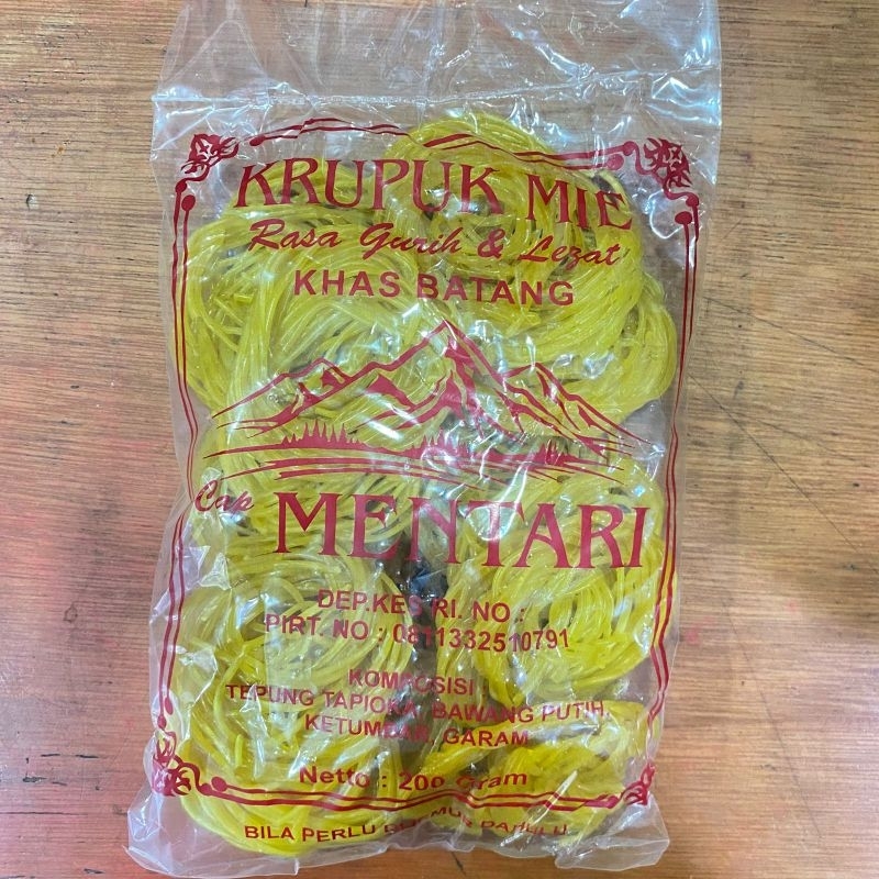 

Krupuk Mie Mentah Cap Mentari 200 Gram