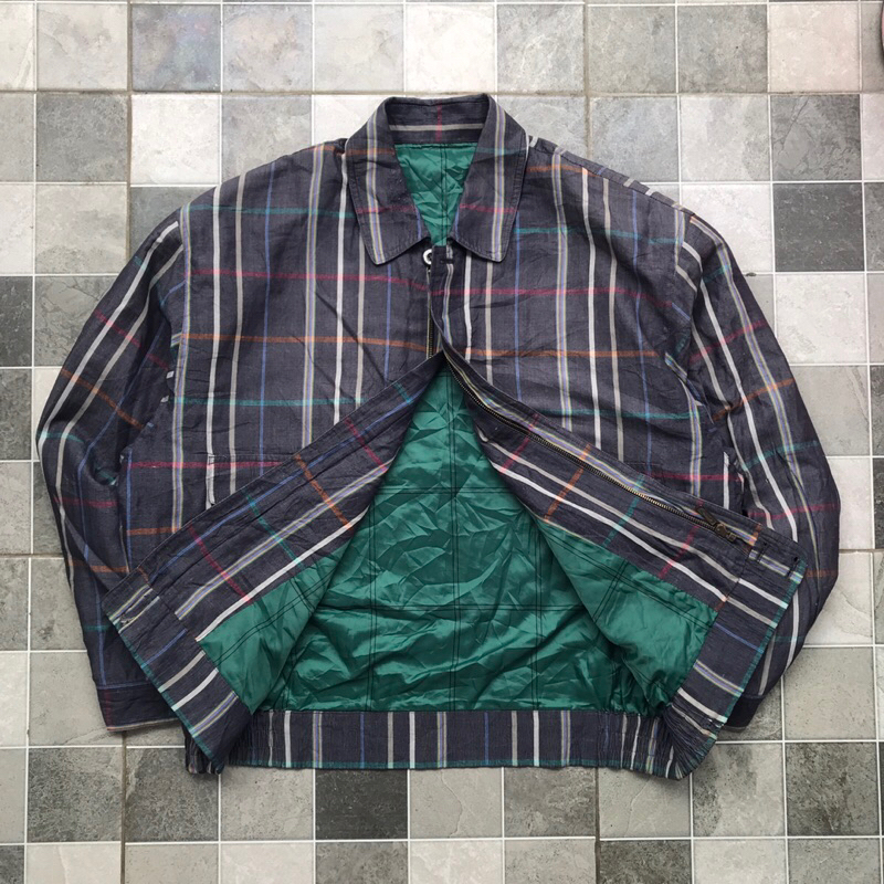 Vintage Tartan Casual Harrington Jacket