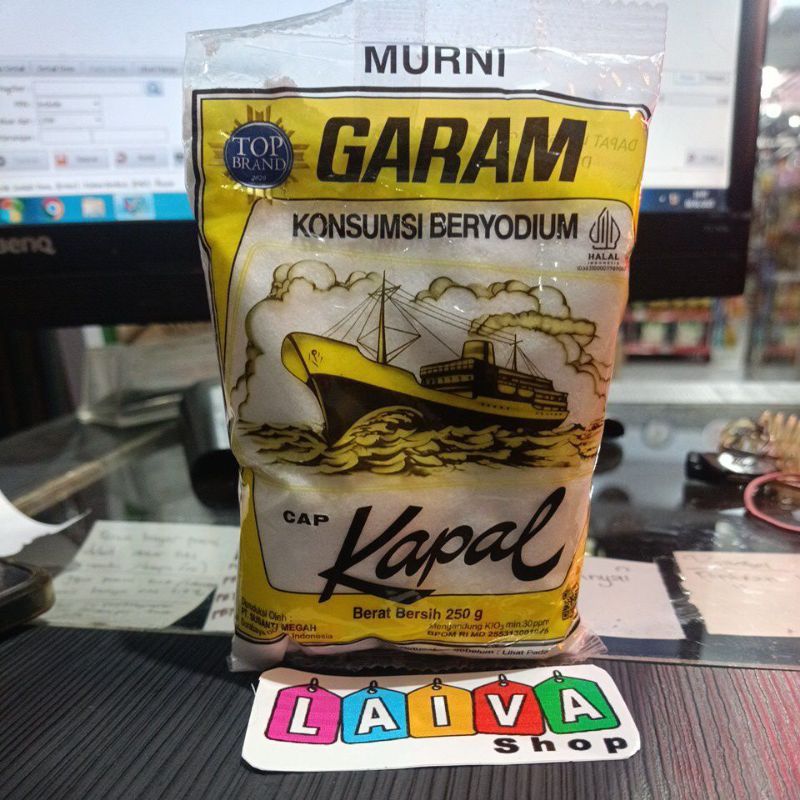 

GARAM CAP KAPAL 250gr garam konsumsi beryodium