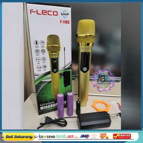 Mic Wireless / Microphone Wireless Karaoke Fleco F-11BC Mic Single Tanpa Kabel Suara Bagus PROMO