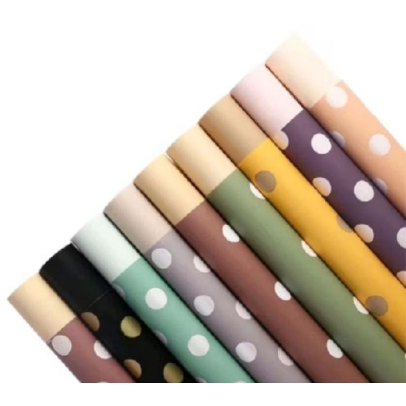 

KERTAS BUKET BUNGA MOTIF POLKADOT FLOWER WRAPING CELLOPHANE