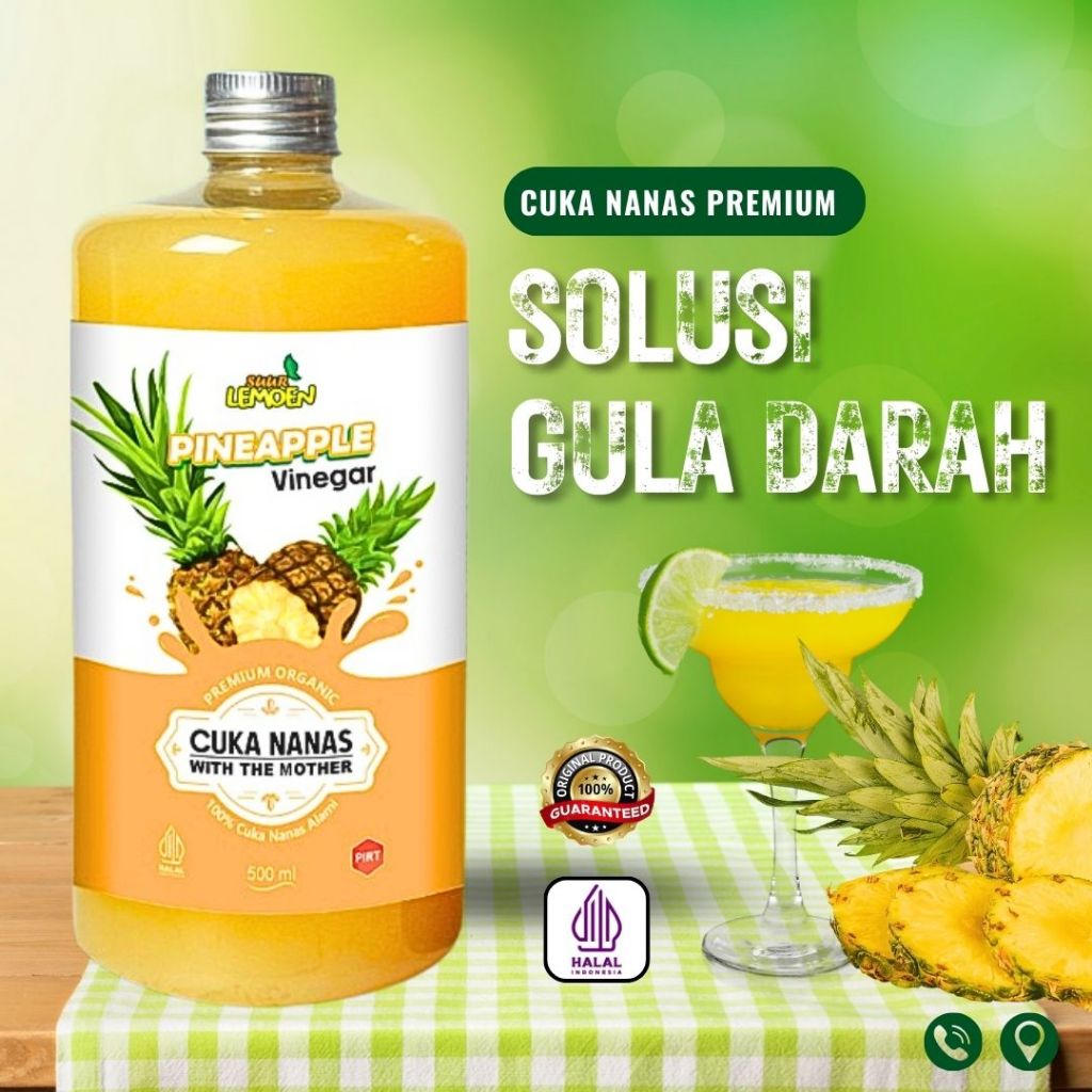

Suur Lemoan Cuka Nanas Organic 500ml Pineapple Cider Vinegar With Mother