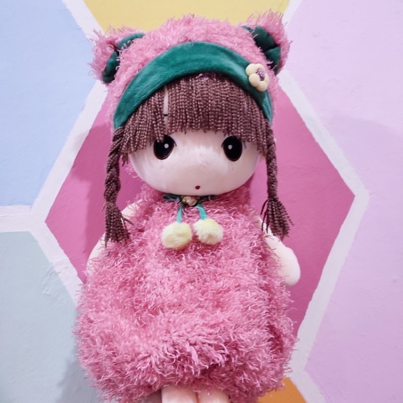 Boneka HWD cewe cantik rambut woll