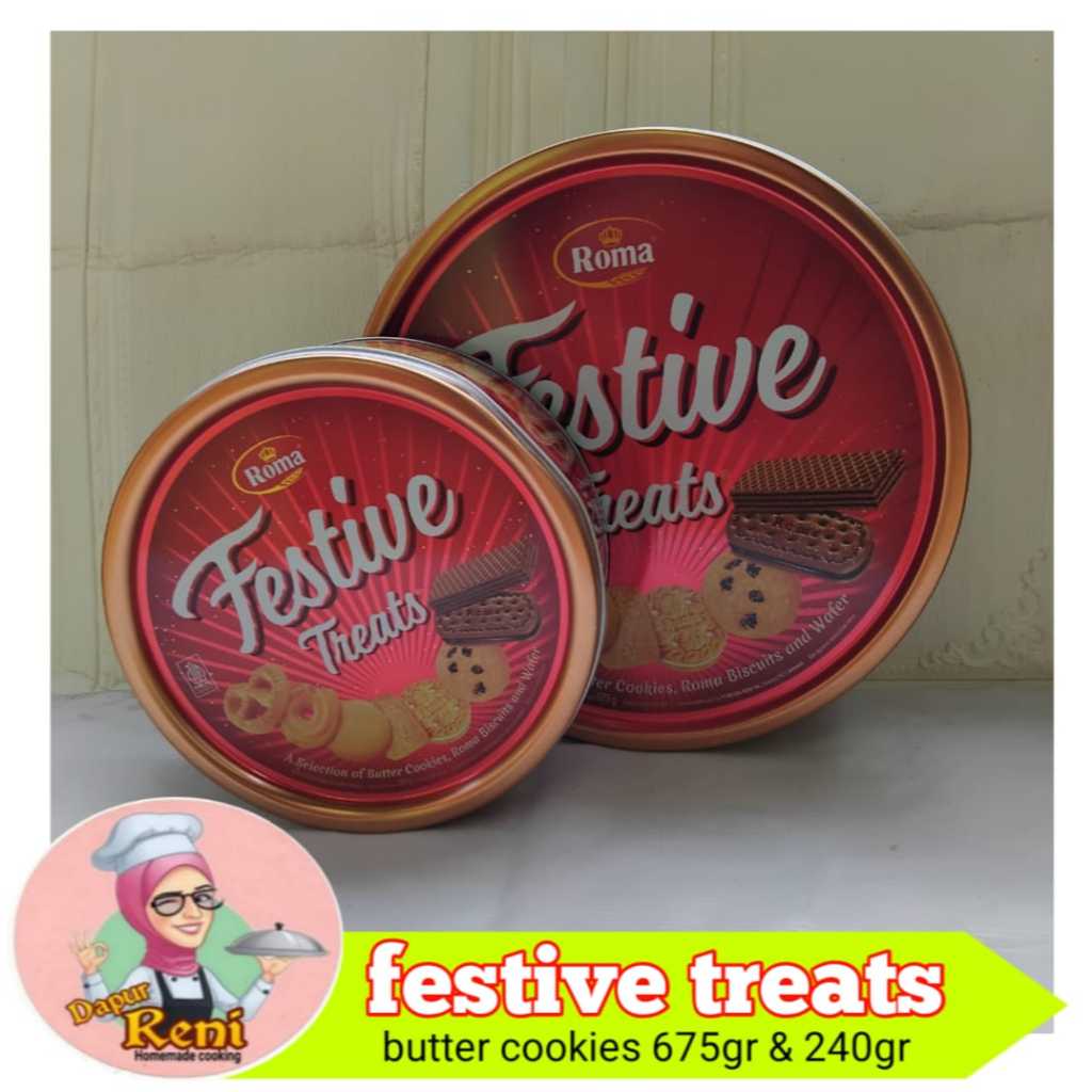 

Roma testive treats butter cookies 675gr dan 240gr/kue lebaran