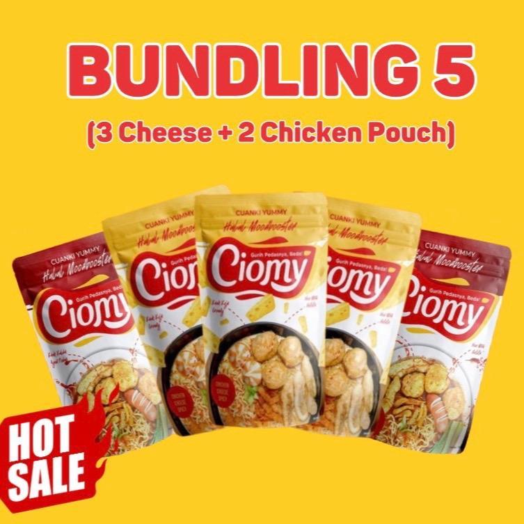 

CIOMY - BUNDLING 5 MIX CUANKI POUCH (3 Cheese + 2 Chicken Pouch)
