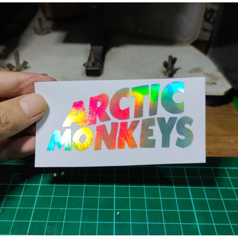 

stiker arctic monkeys custom cutting stiker murah