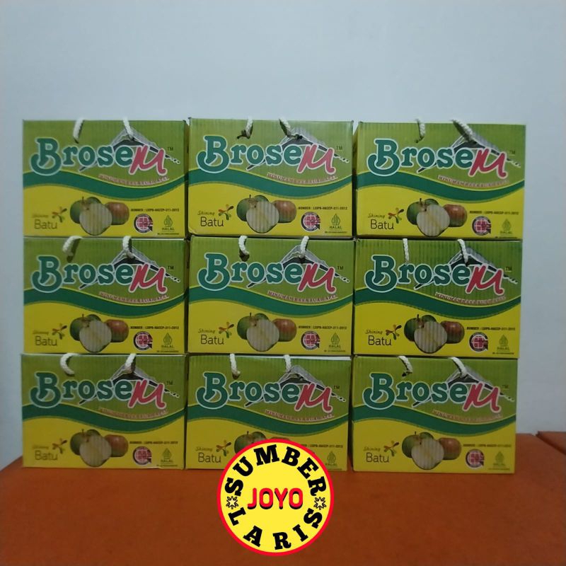 

Minuman sari apel Brosem kota Batu Malang per dus isi 32 cup