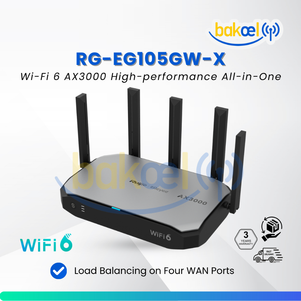 Ruijie RG-EG105GW-X Wi-Fi 6 AX3000 All-in-One Wireless Router RGEG105GW X