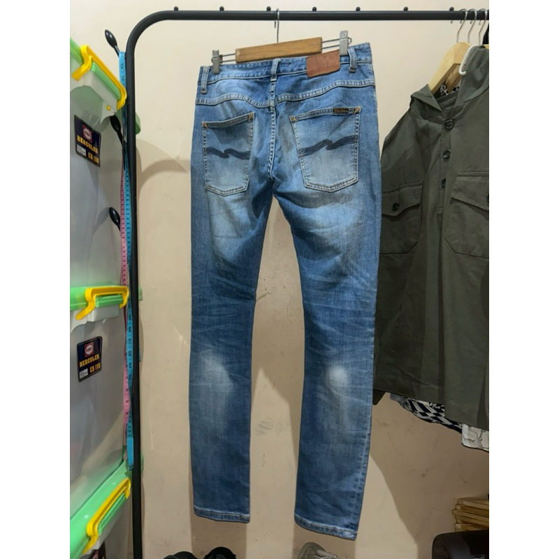 Jeans Nudie Tape Ted Grey Worn Indigo Size 30