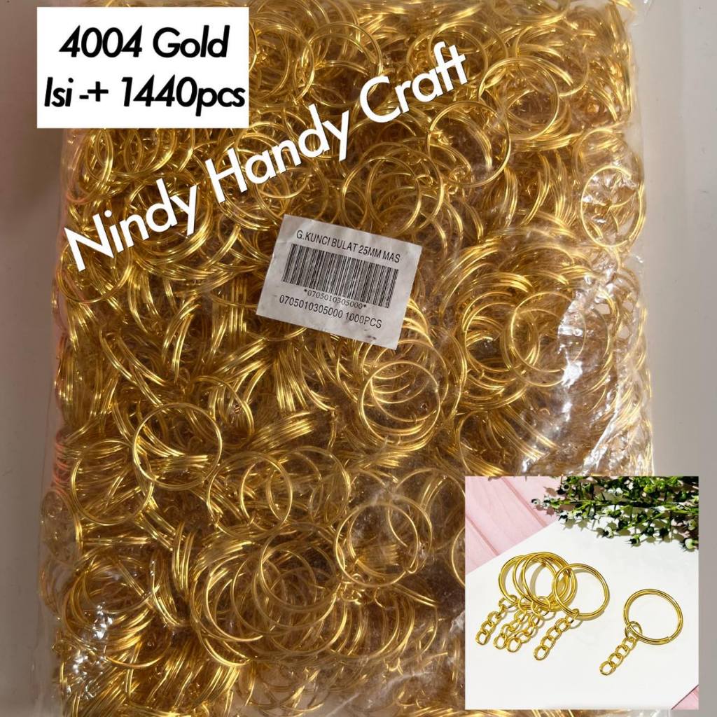 GROSIR 1000 PCS GANTUNGAN KUNCI 4004 GOLD - BAHAN RING GANTUNGAN KUNCI