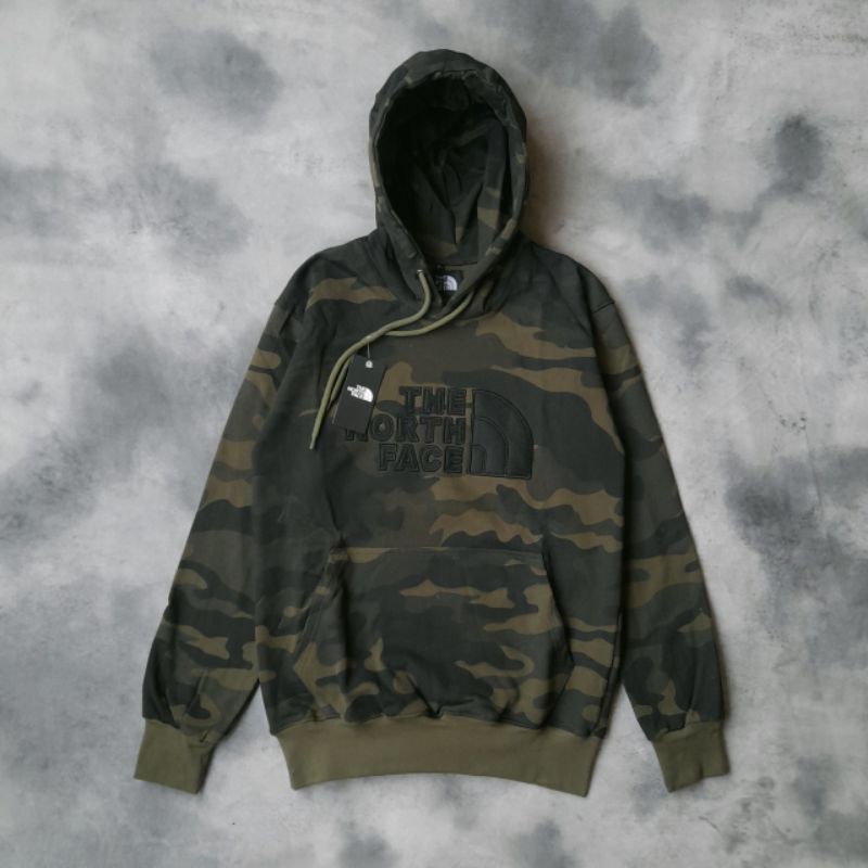 SWEATER HOODIE PULLOVER Tnf CAMO BORDIR BLACK GREEN