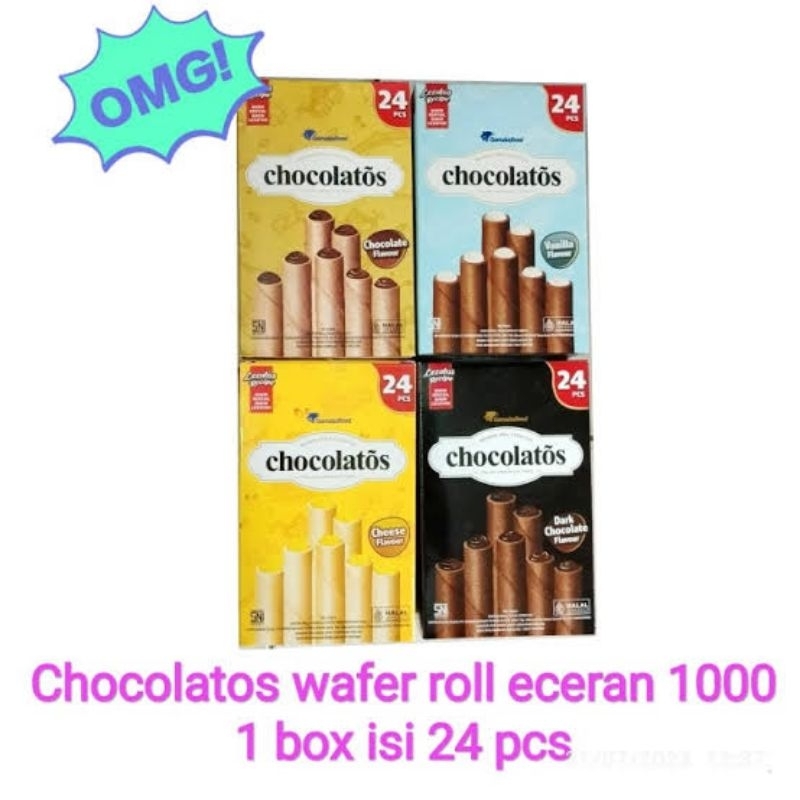 

Chocolatos Wafer roll 1 box (isi 24pcs)