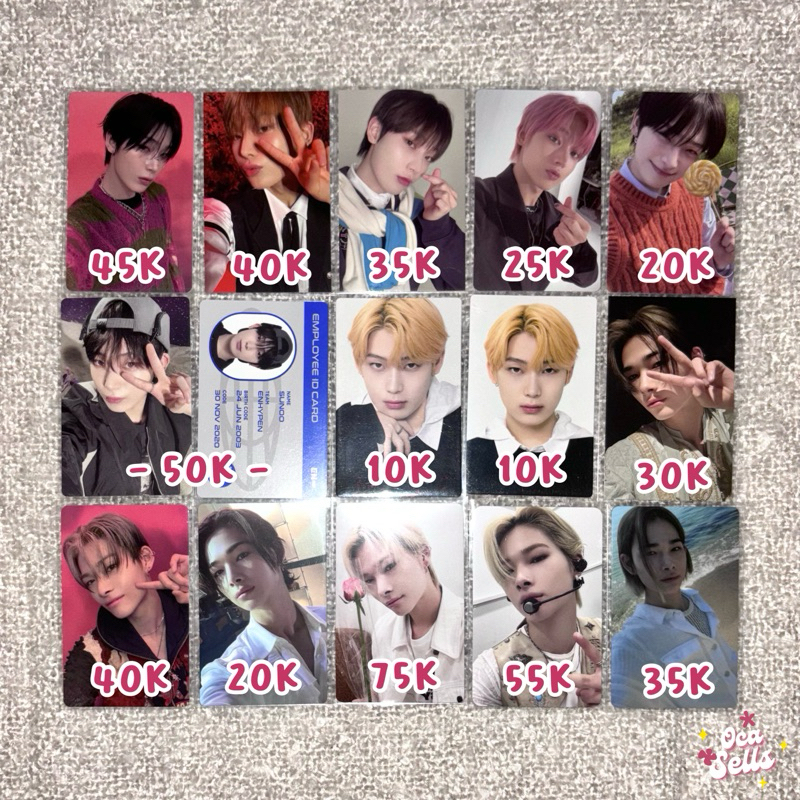 enhypen photocard pc pob orange blood dark blood yzy ld fate tour choker merch tc 2024 ggu 2nd enniv