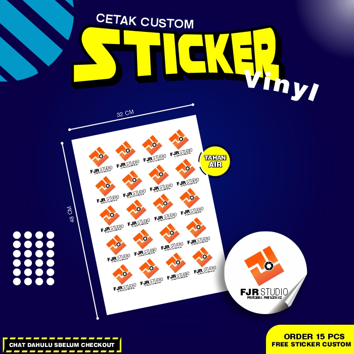 

Cetak Stiker Vinyl / Cetak Stiker Label Kemasan / Label Usaha Makanan / Cetak Label Minuman