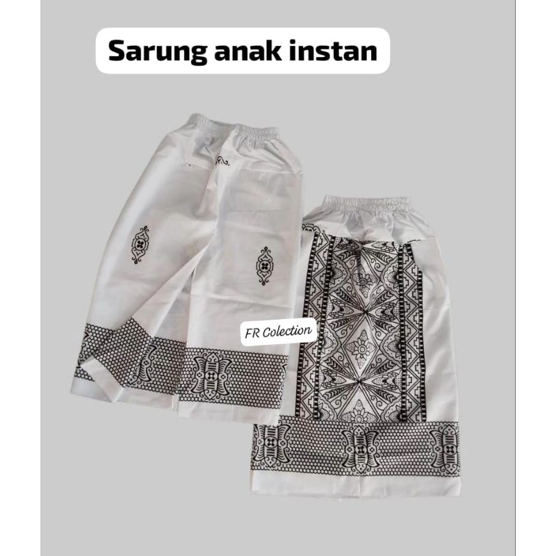 sarung anak rok  instan motif sarwon untuk anak usia 2 - 10 tahun