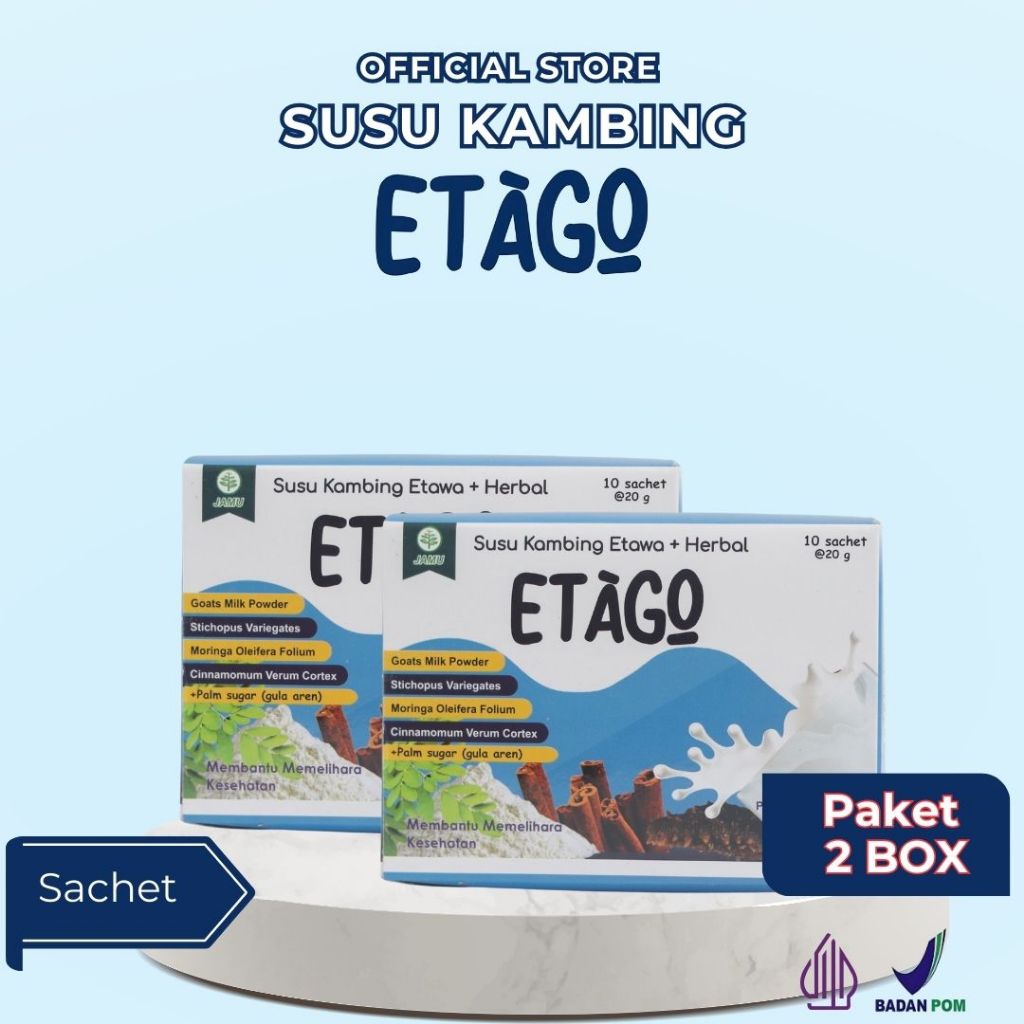 

Susu Kambing Etawa + Herbal Etago Paket 2 Box