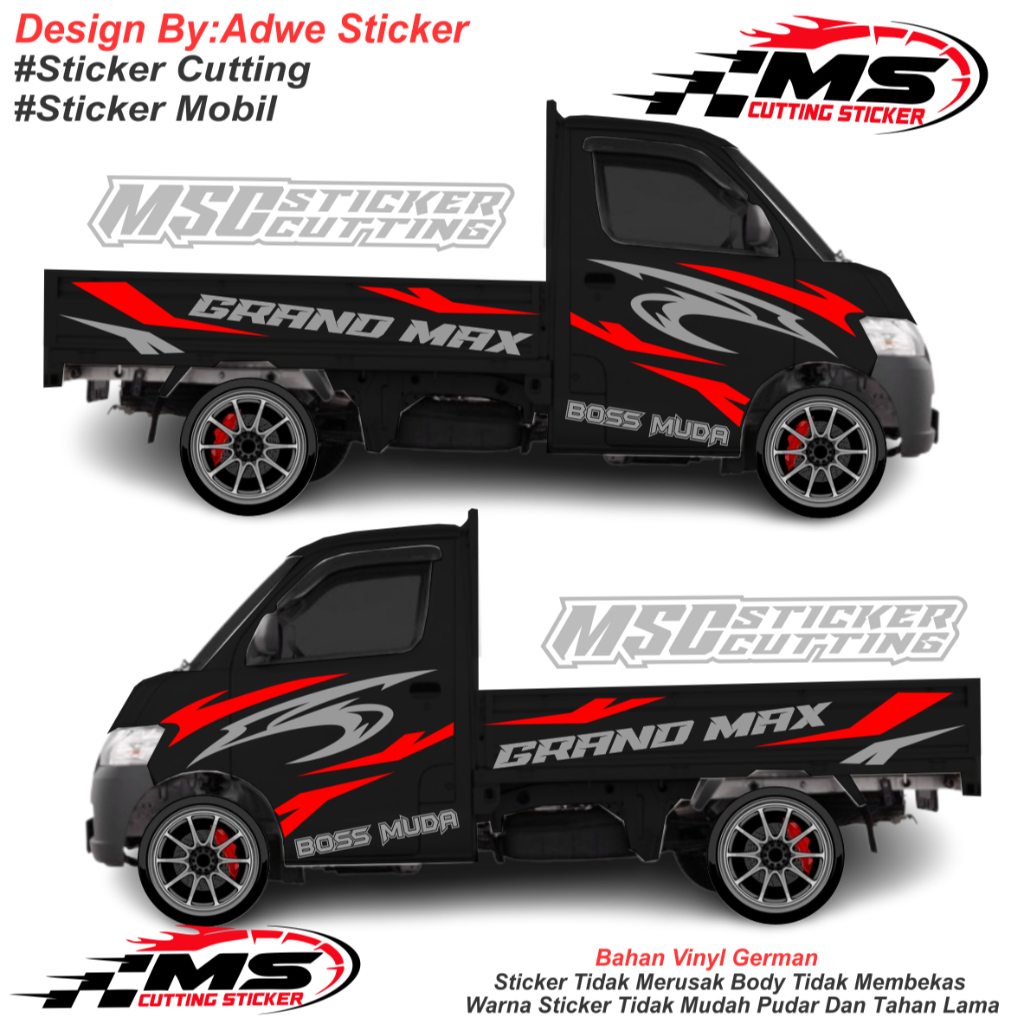 Stiker Mobil Pick Up Granmax Cutting Sticker Mobil Daihatsu Pick Up Grandmax