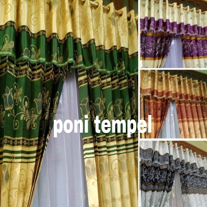 Star Gorden Prada Model Poni Pisah Korden Jodha Jendela Pintu Gorden Smokring