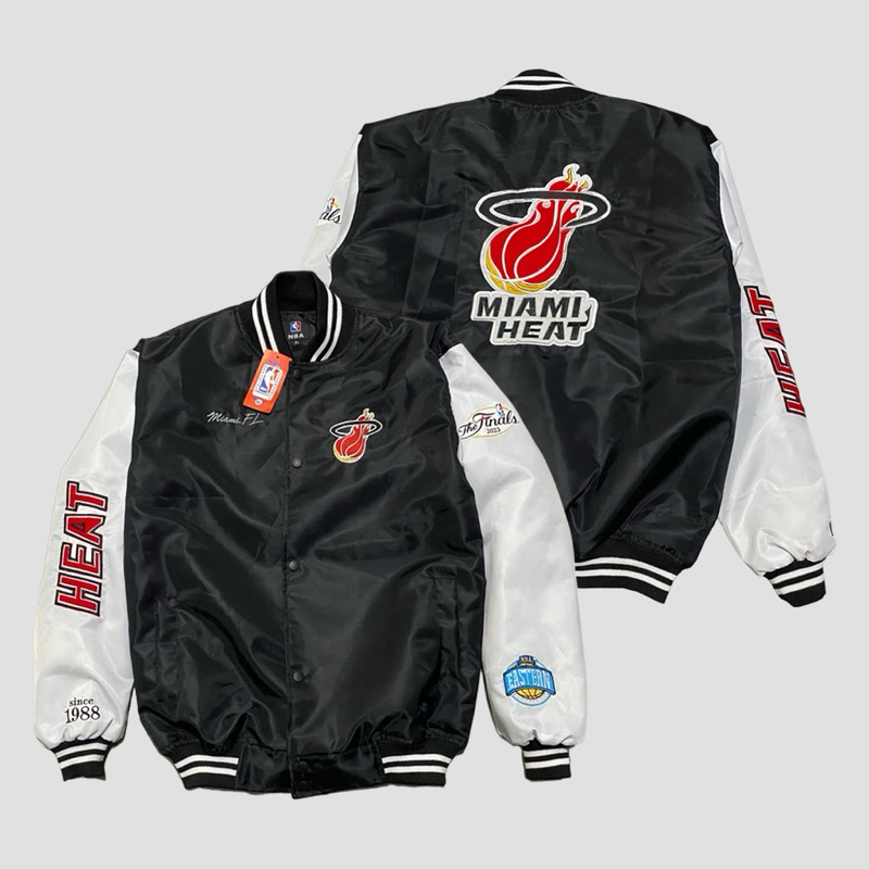 Jaket Miami Heat Series Varsity Casual Vintage Terbaru Full Bordir