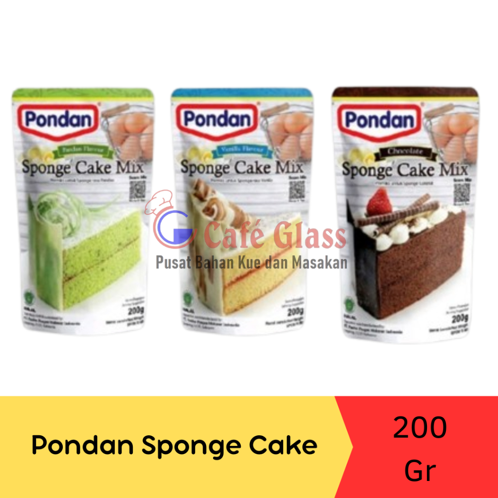 

Pondan Sponge Cake Mix / Kue Sponge Premiks 200Gr