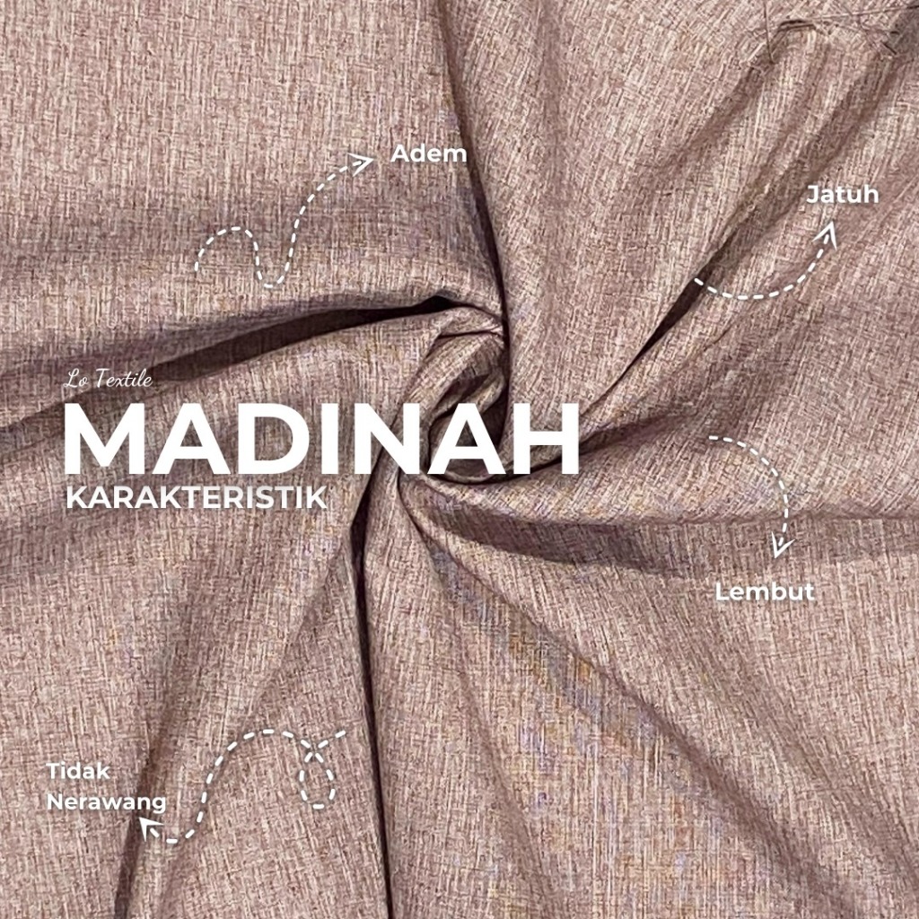 Kain Katun Madinah Fodu 1 Meter - Bahan Cotton Madina Medina
