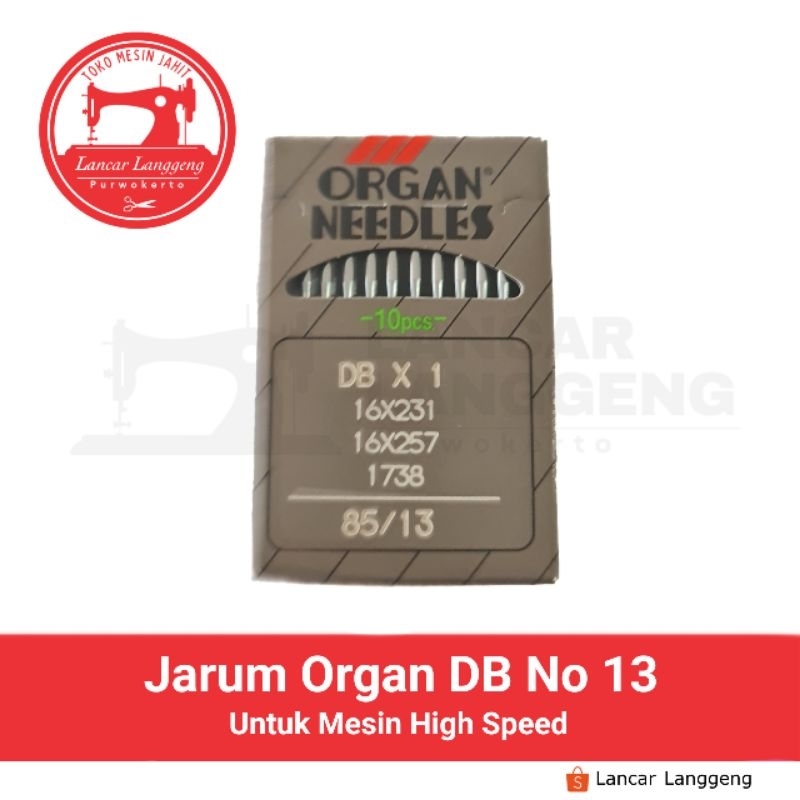 Jarum Organ DB No. 13 Untuk Mesin High Speed