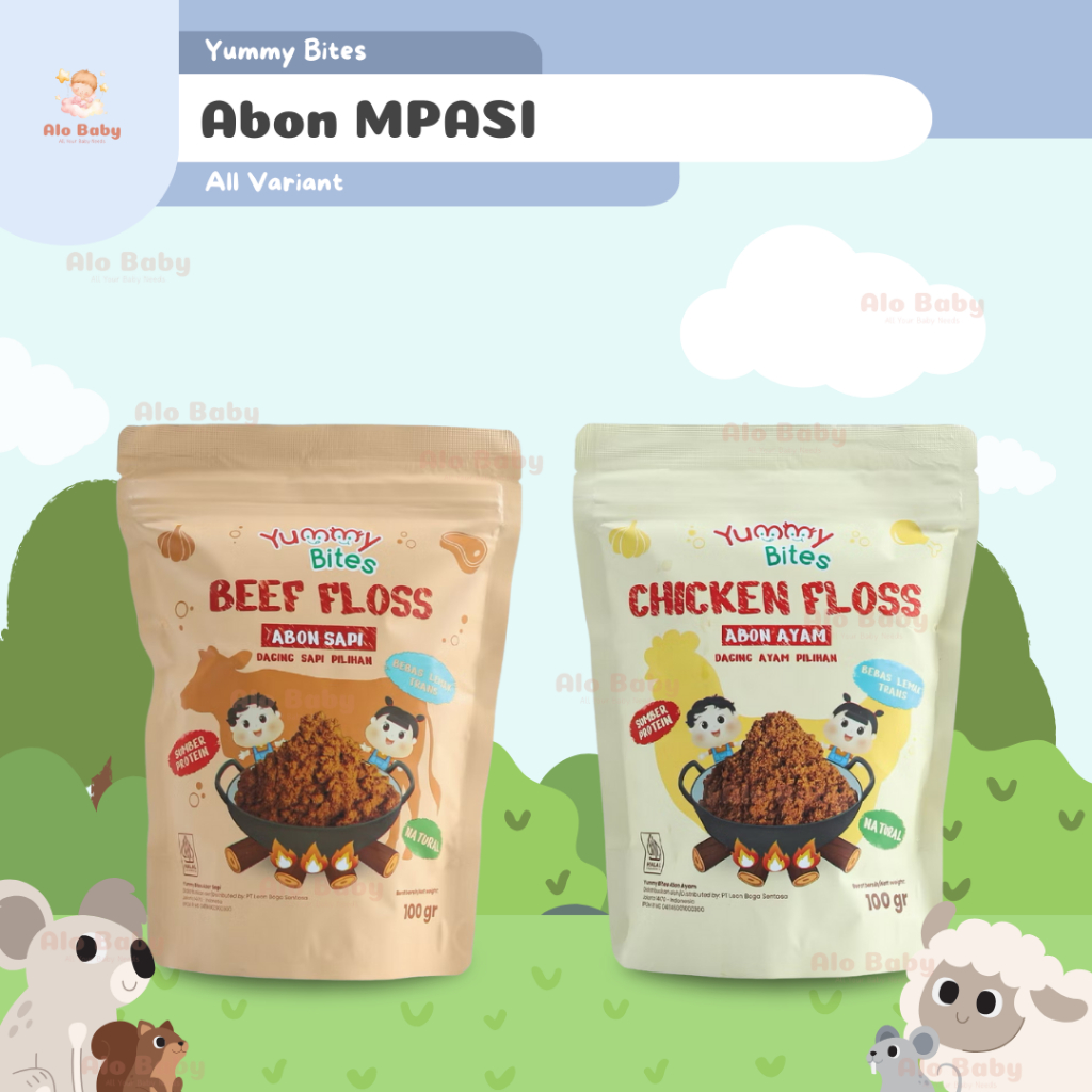 

Yummy Bites Abon Sapi Ayam Abon Mpasi Anak 100 gram - BB Booster - NO MSG - Abon Sapi Ayam