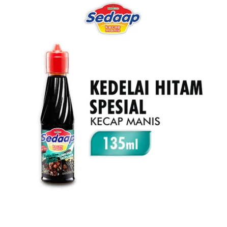 

Sedaap Kecap Manis Kedelai Hitam Special Kemasan Botol 135 ml