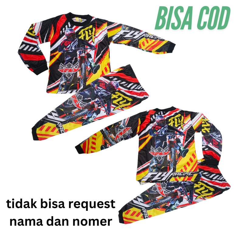 Setelan baju motor cross baju balap baju sepeda anak/ baju kaos olahraga sepeda anak lakilaki