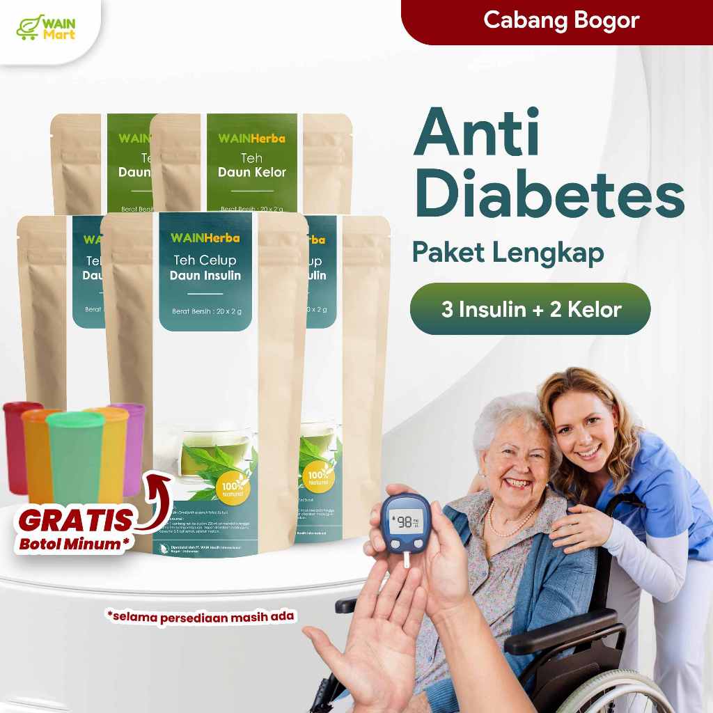 

PAKET LENGKAP ANTI DIABETES (3 PCS TEH CELUP INSULIN + 2 PCS TEH CELUP KELOR)