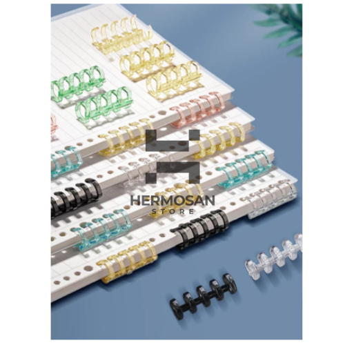 

Ring Binding Binder Warna Warni 15 Mm Pengancing Kancingan Kertas Buku Diary Notepad Memo Note