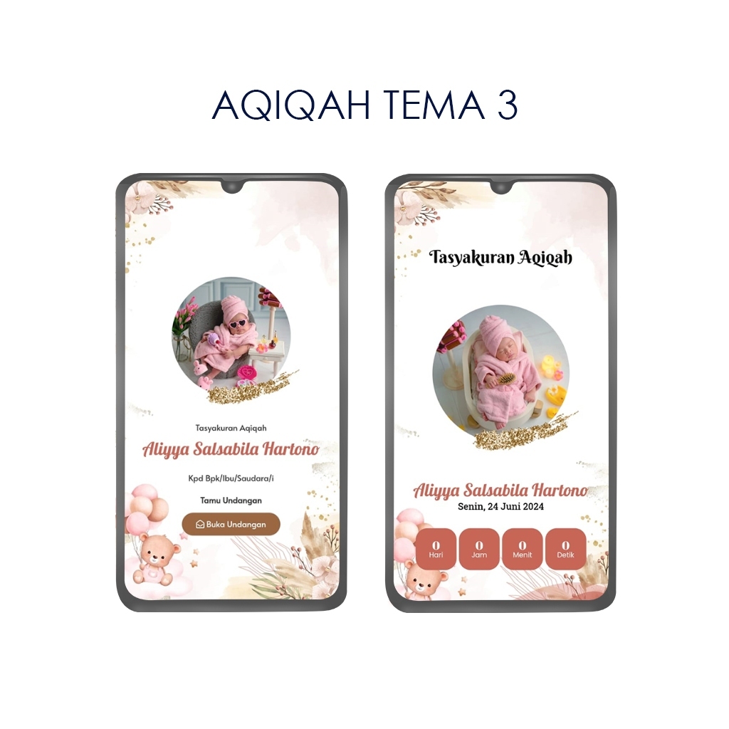 RB UNDANGAN DIGITAL AQIQAH WEBSITE / LINK