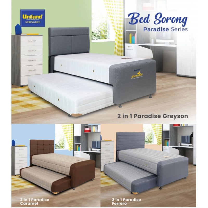 Uniland Springbed 2 in 1 Paradise Full Set Kasur Spring Bed Sorong 2in1 Full Set