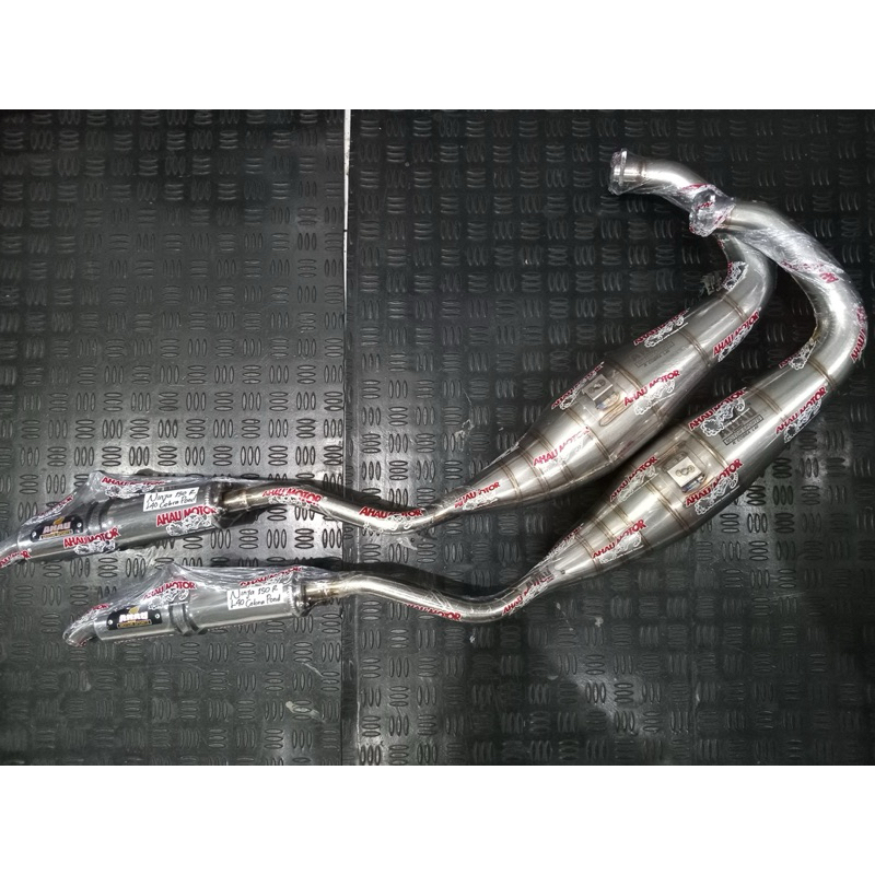 knalpot ahau stainless cobra L40 leher press ninja R / RR NEW MODEL