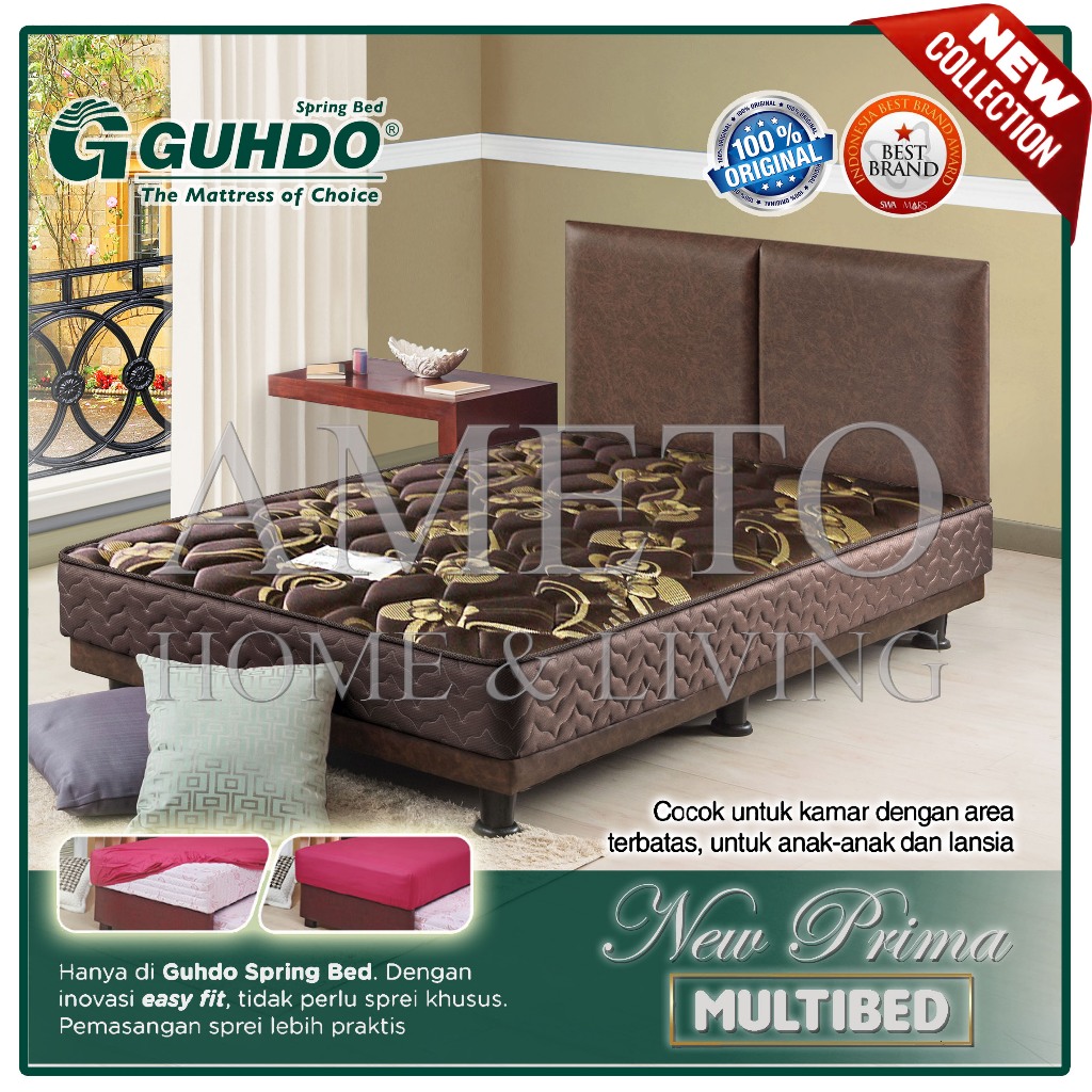 Guhdo Springbed Multi Bed New Prima 90 100 120 140 160 180 200 x 200 cm HB Atlantic