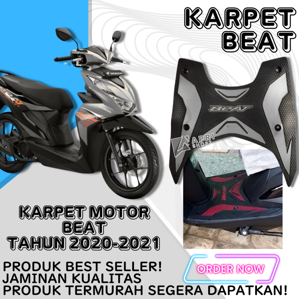 [FS]BEAT Karpet karet stepfloor alas kaki pijakan motor BeAT 2020-2021 Street Deluxe cbs iss Bordes
