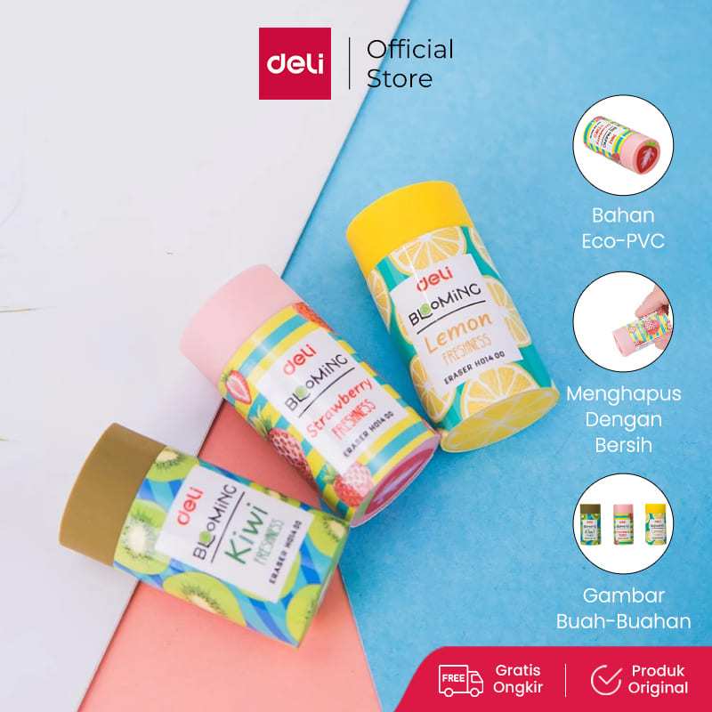 

Deli Penghapus Pensil Eco-PVC Kinerja menghapus yang baik Pilihan warna cerah EH01400