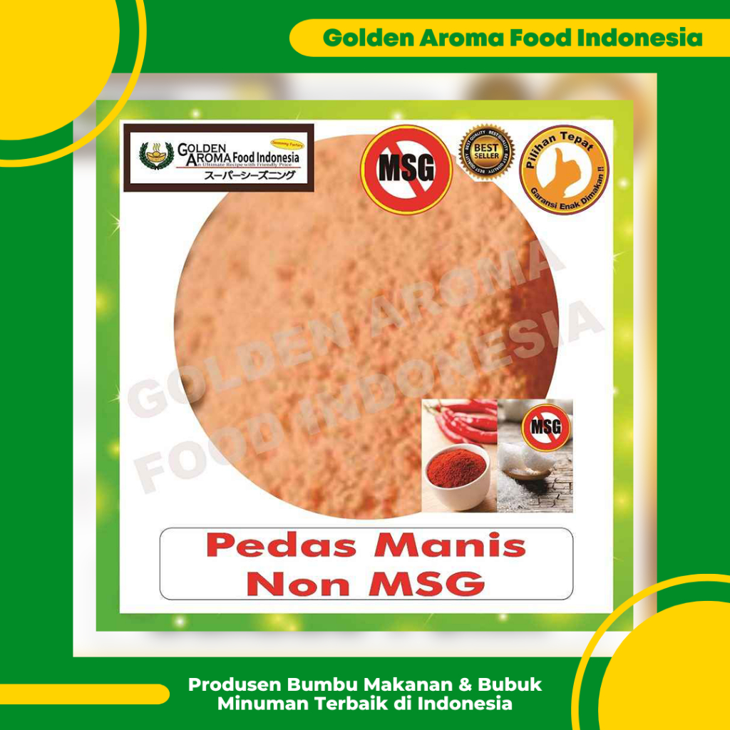 

Bumbu Tabur Rasa Pedas Manis Non MSG, Jual Bubuk Tabur Pedas Manis Non MSG Murah Terbaik GAFI