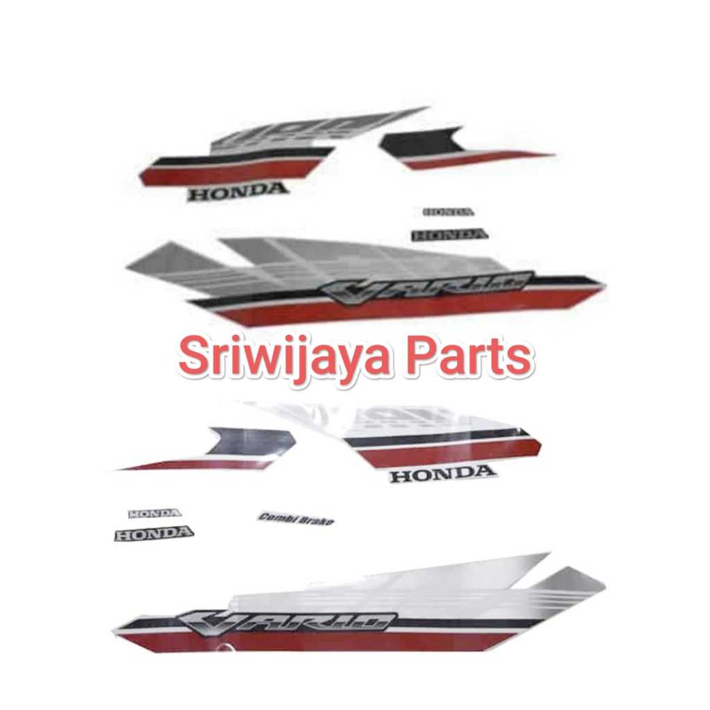Sticker Body Kanan (Stripe Set R) White Red & Sticker Body Kiri White Red – Vario 125 eSP (K60) | 87