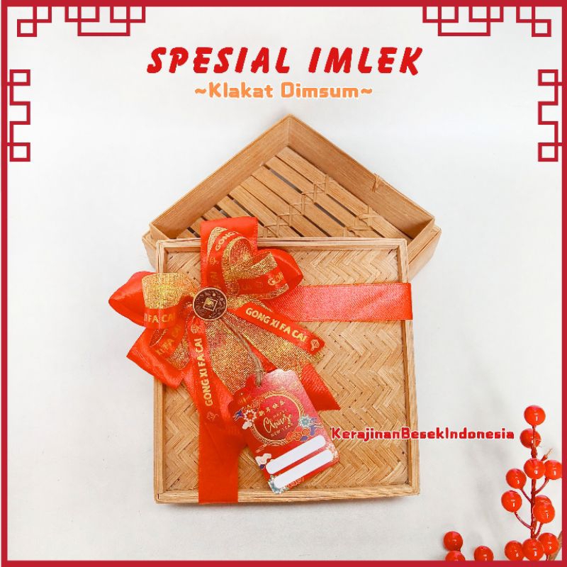 KLAKAT KOTAK DIMSUM SPESIAL PITA IMLEK HAMPERS DIMSUM SIOMAY CNY 2025bakpao box kotak parsel sangjit